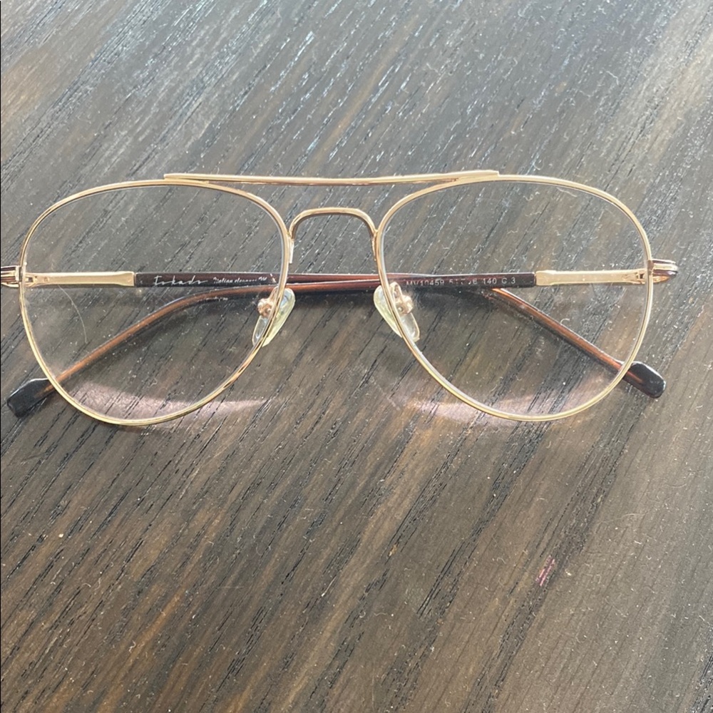 Gold Aviator Sunglasses